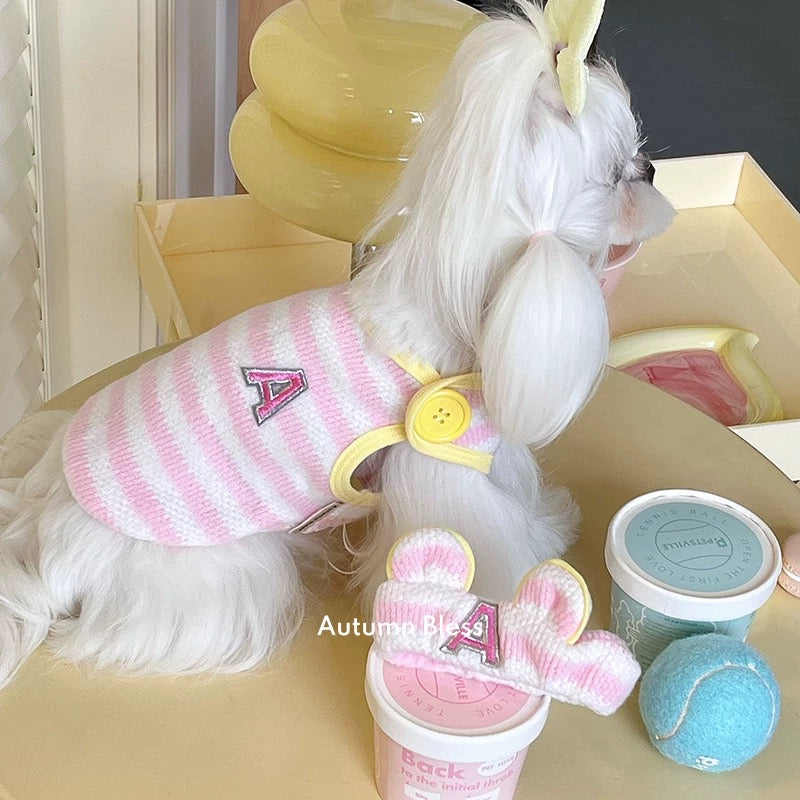 Autumn Bless Candy Button Knit Vest 