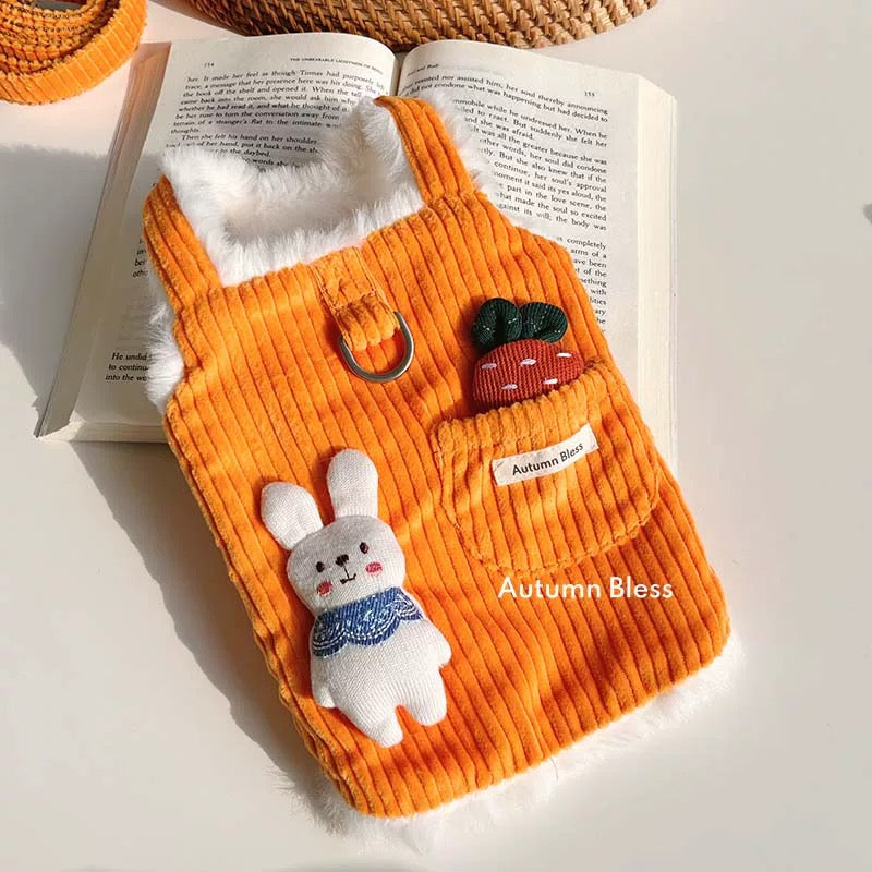 Autumn Bless Cozy Corduroy Vest with Plush Details 