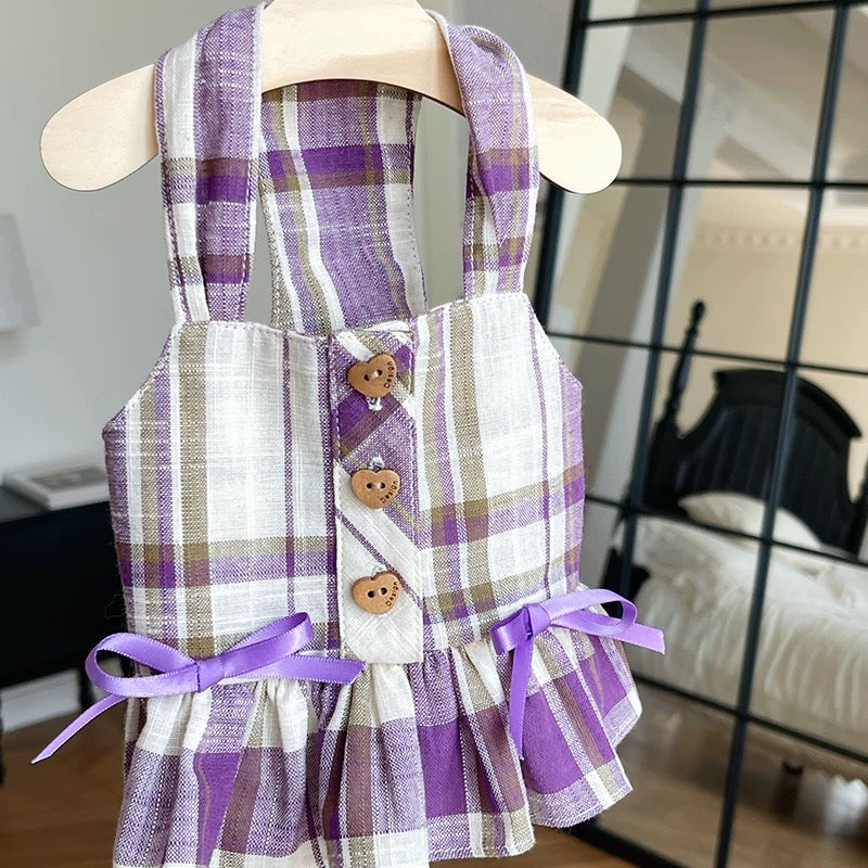 Autumn Bless Ribbon Present♪ Cotton Check Skirt | Cotton Check Skirt with Ribbon 
