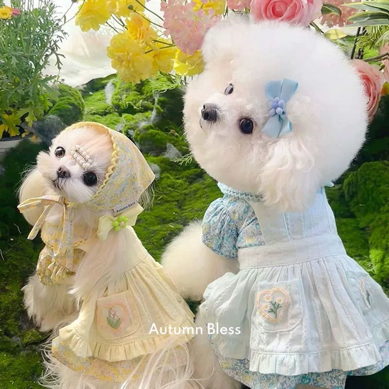 Autumn Bless Floral Apron Layered Dress | Floral Apron Layered Dress 