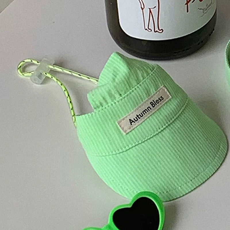 Autumn Bless Matching Cap &amp; Leash – Stripe &amp; Harness Pairing