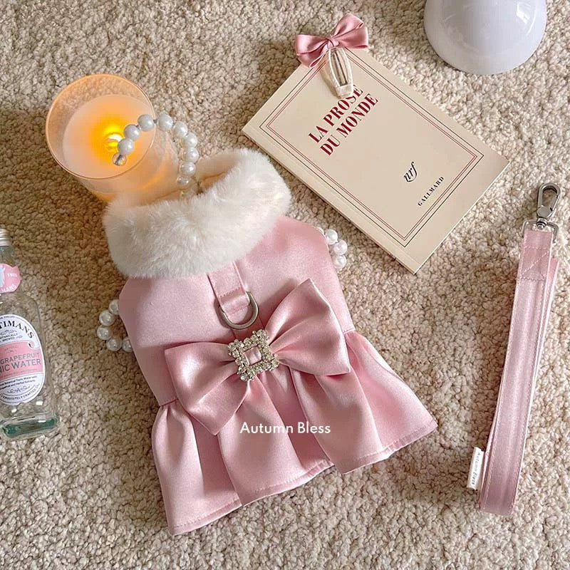 Autumn Bless サテンリボン ハーネスワンピース | Autumn Bless Satin Bow Harness Dress