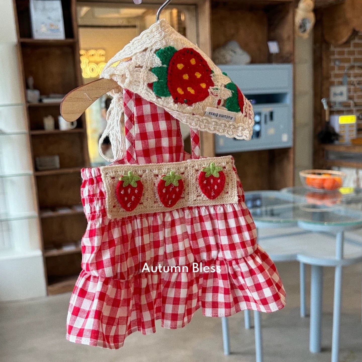 Autumn Bless Strawberry Picnic Dress