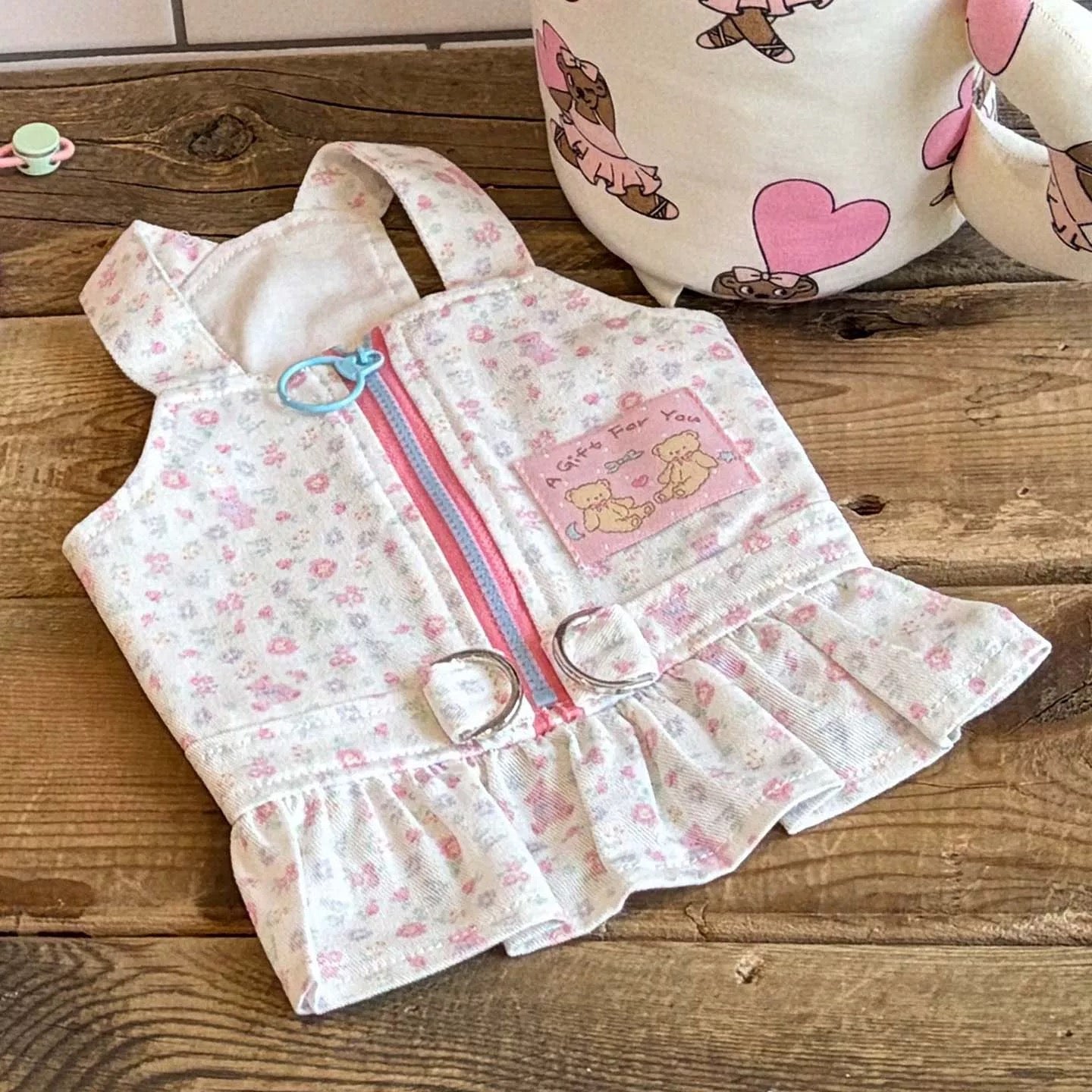 Autumn Bless Harness Dress | Back Zipper - Dog Wear for Small Dogs