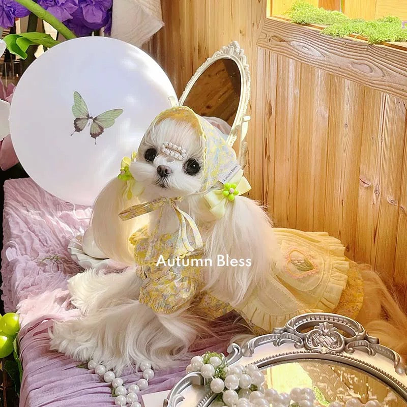 Autumn Bless Floral Apron Layered Dress | Floral Apron Layered Dress 