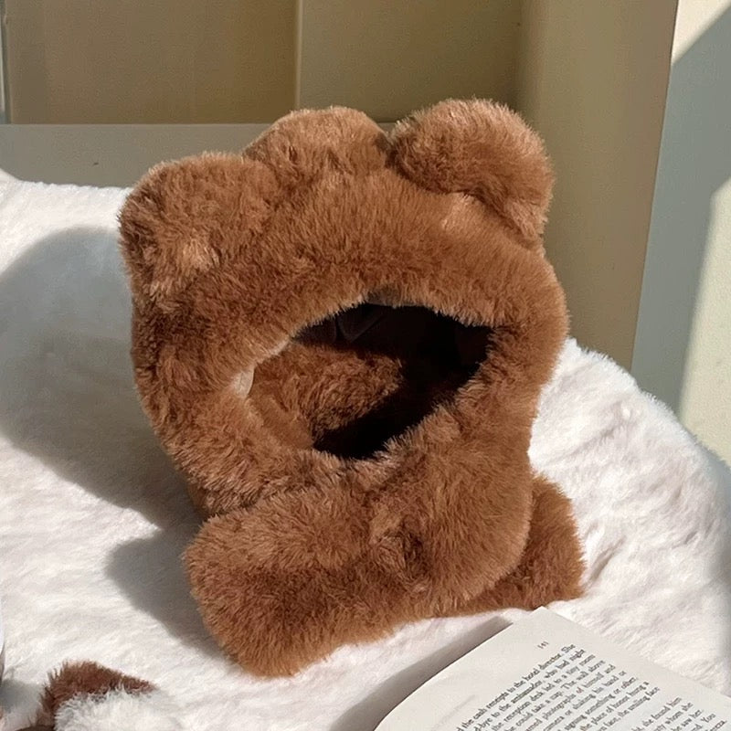 Autumn Bless Cozy Christmas Earmuff Hood Trio