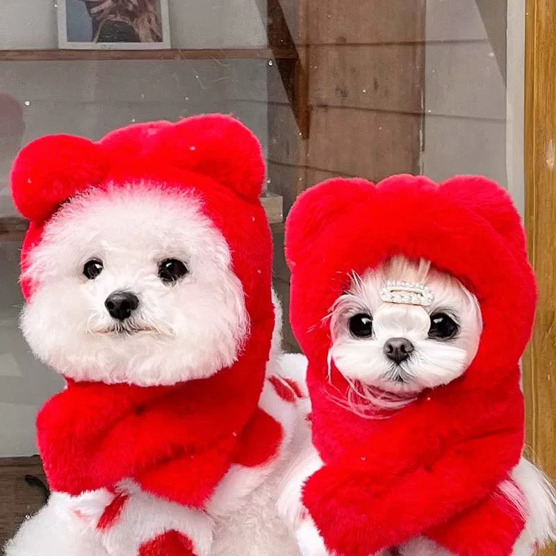 Autumn Bless Cozy Christmas Earmuff Hood Trio