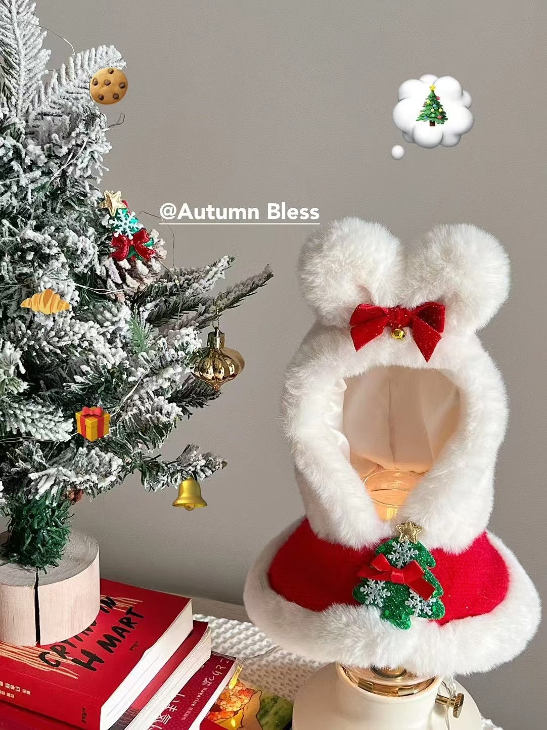 Autumn Bless Christmas Bunny Fur Cape 