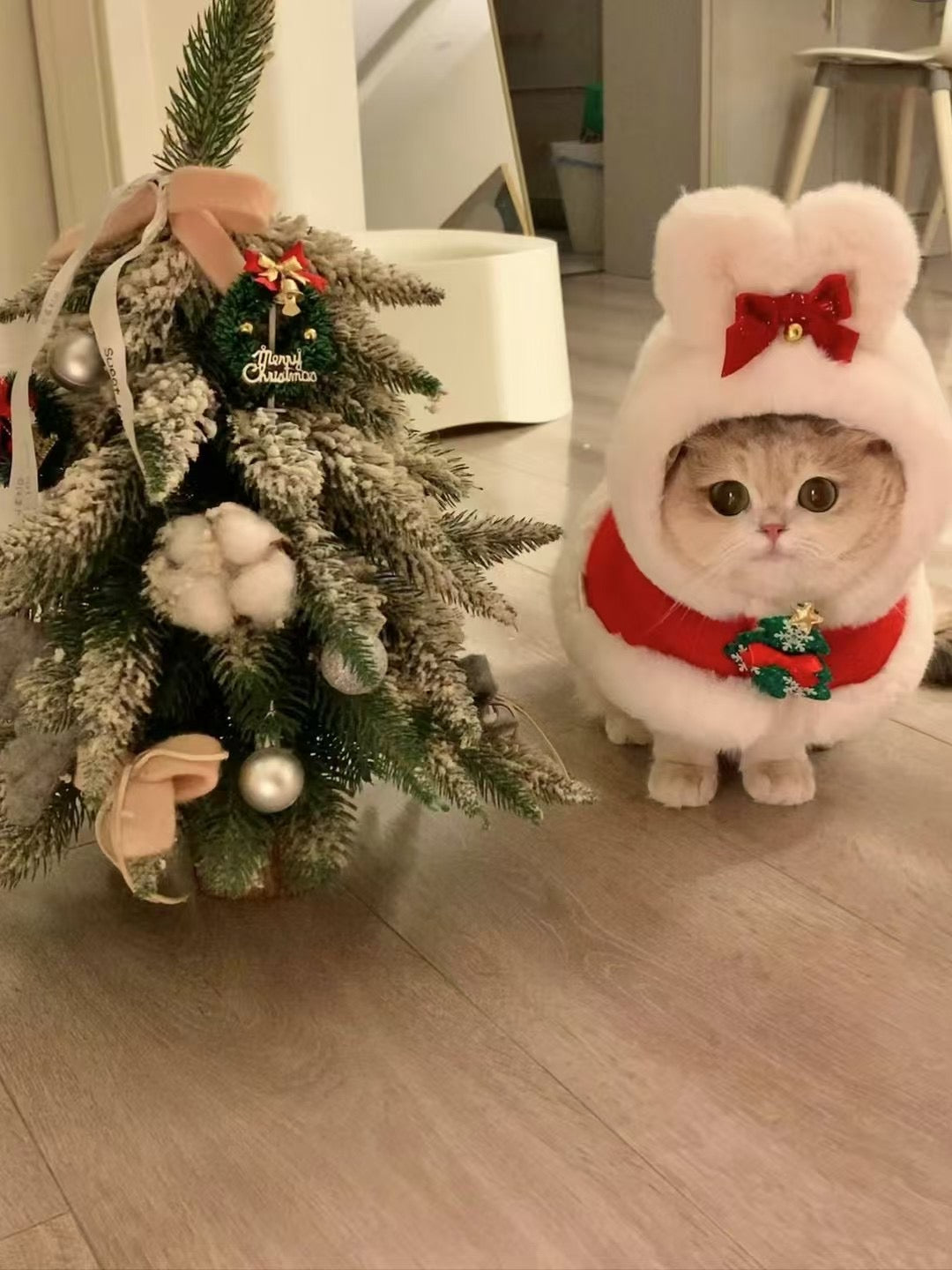 Autumn Bless Christmas Bunny Fur Cape 