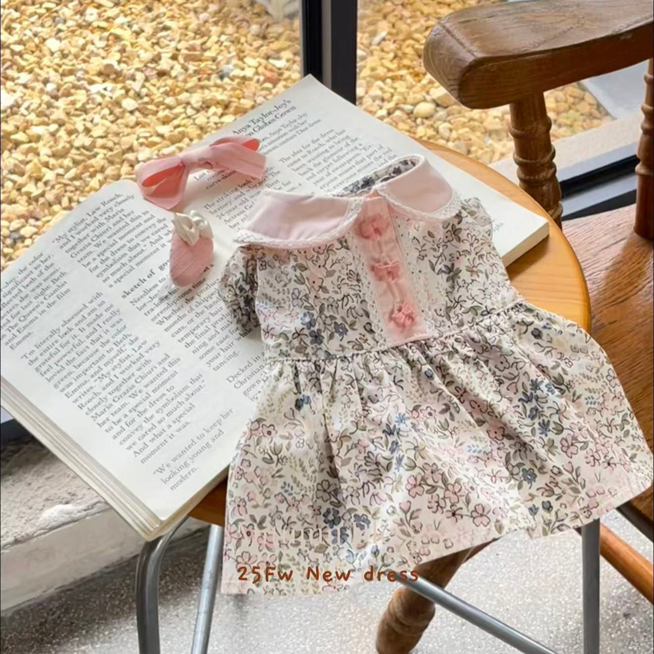 Autumn Bless Floral Dress &amp; Hair Accessory Set | Floral Dress &amp; Hair Accessory Set 