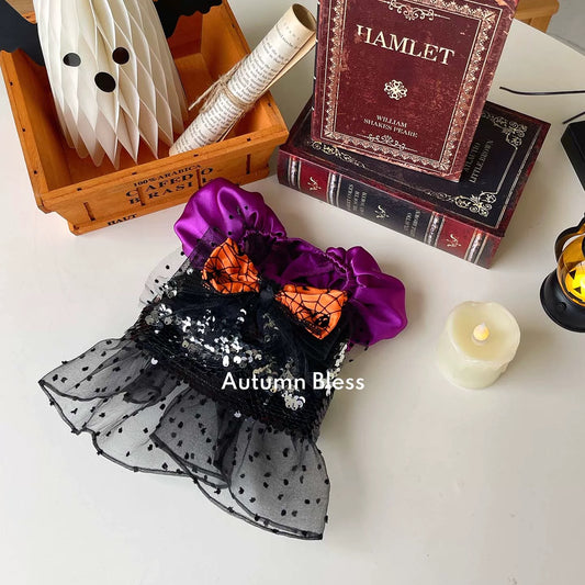 Autumn Bless Halloween Sparkle Witch Dress &amp; Hat Set | 