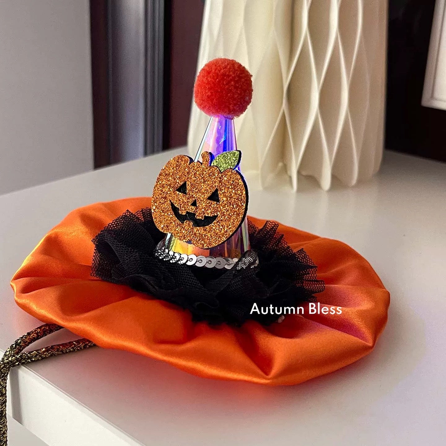 Autumn Bless Halloween Sparkle Witch Dress &amp; Hat Set | 