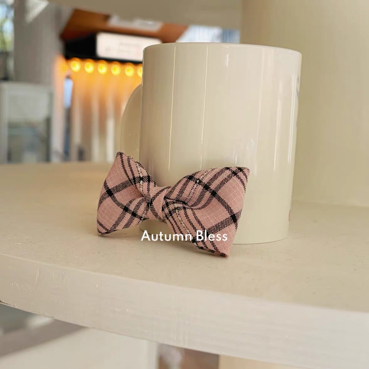 Autumn Bless Bonnie Check Knit School Dress